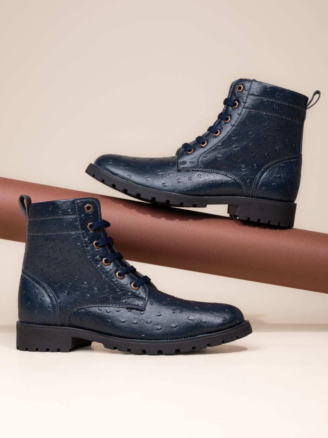 Barefoot Women Navy Blue Boots Ladies Boots Leather Navy Ankle