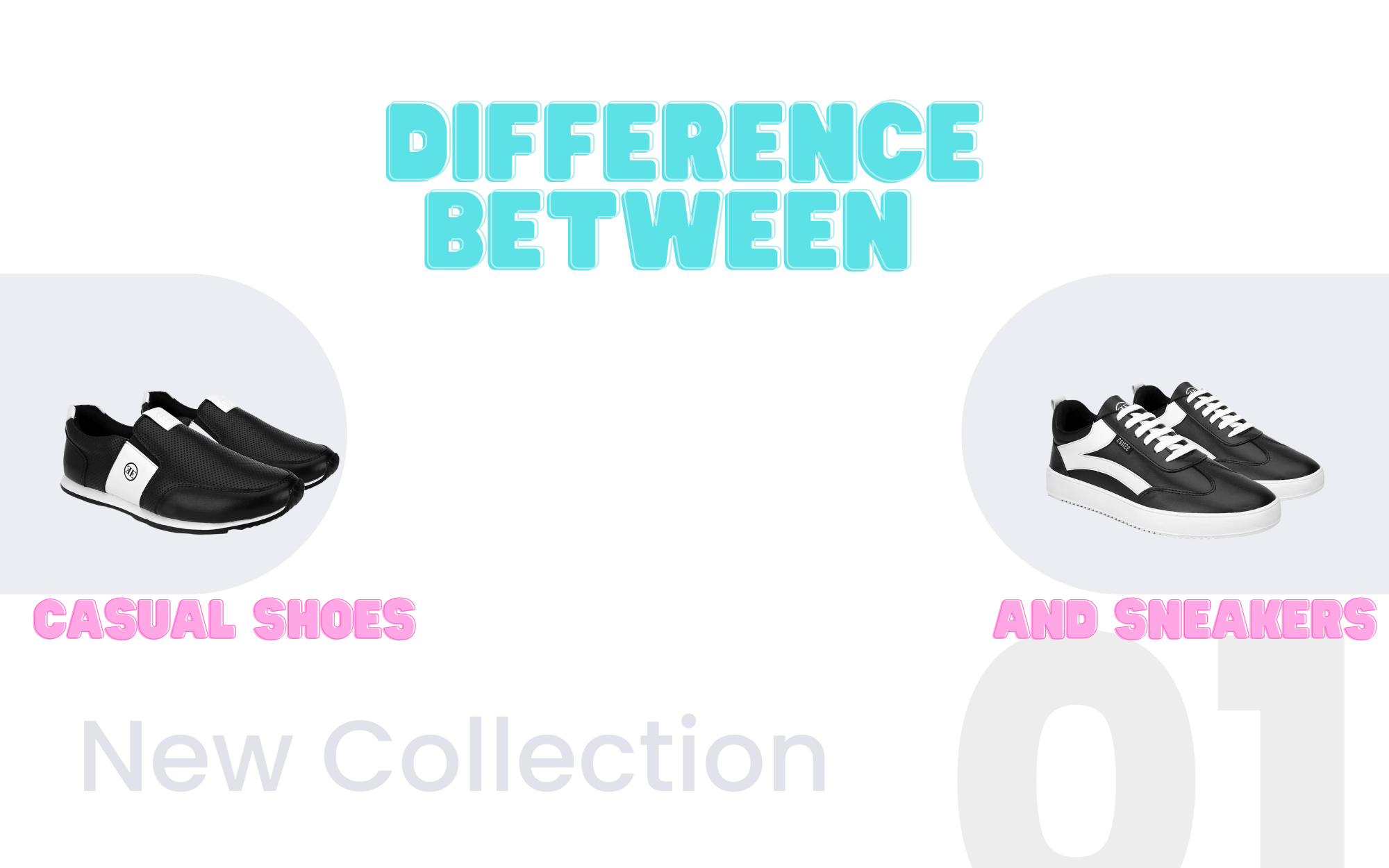 Difference between casual shoes and sneakers