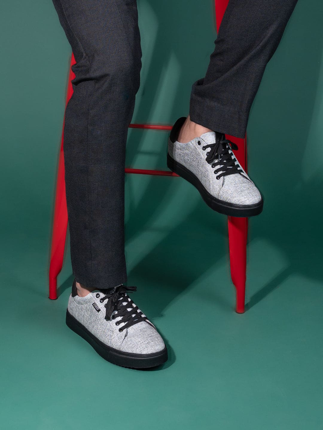 Esmee Silver Men's Recycled Jute Fabric Sneakers