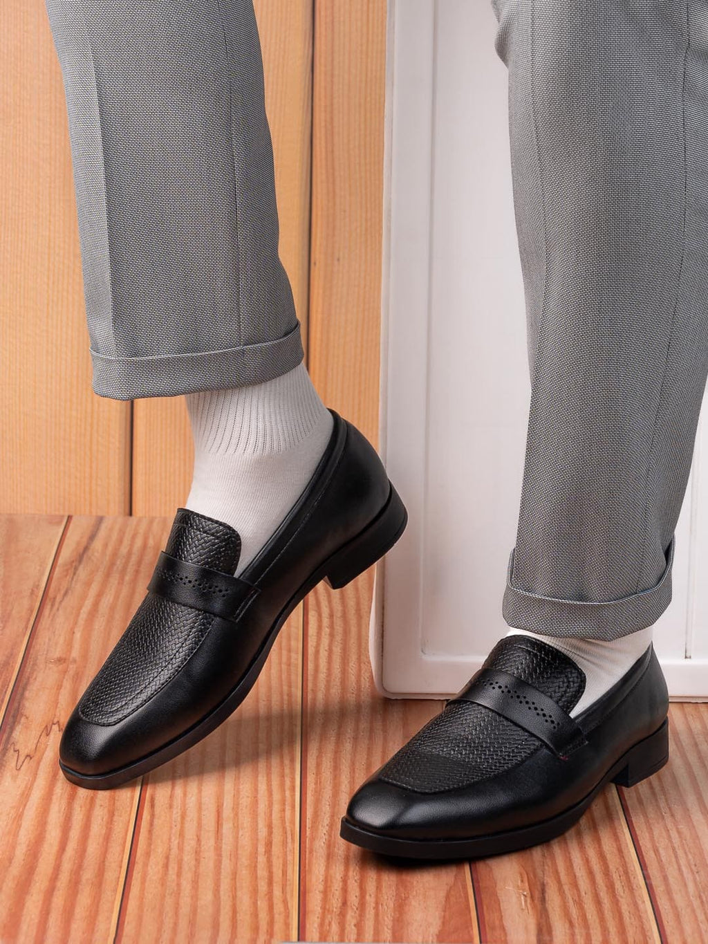 Esmee Black Men Formal Classic Slip Ons