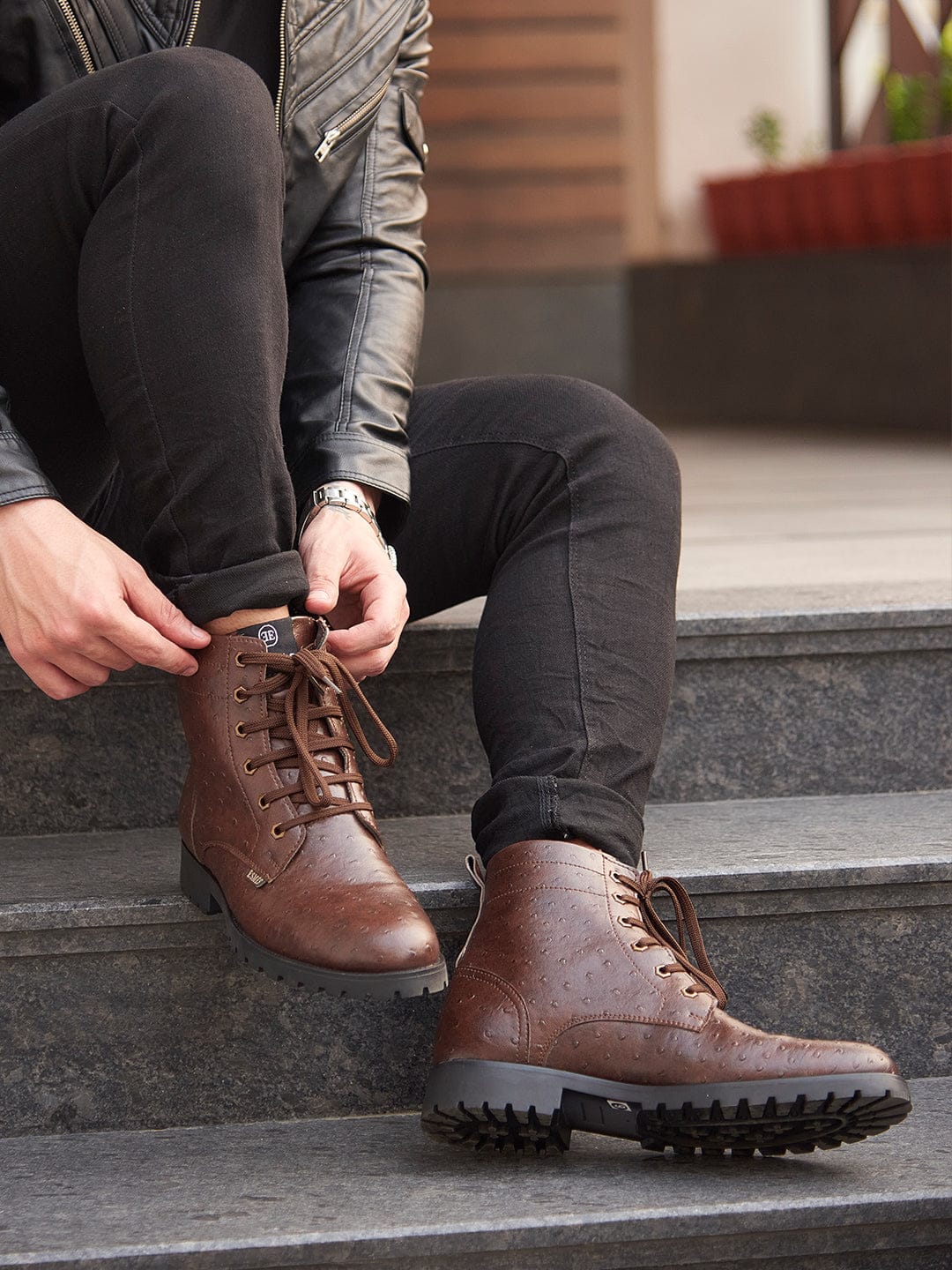 ESMEE Ostrich pattern Boots